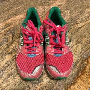Asics Gel Noosa Tri 8 Athletic Running Shoes Women's Size 8.5 Pink Green T356Q